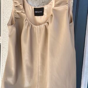 NEW DOLCE CABO living in leather tank top in taupe
